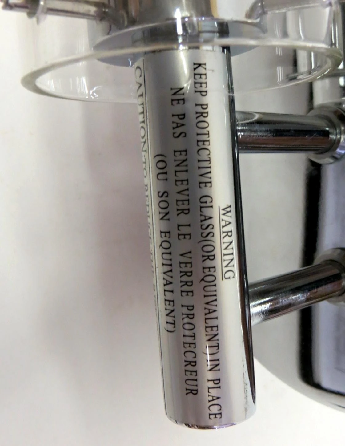 Pair Of Chrome Plated Glass Shades Modern Wall Sconces 8 Pair Of Chrome Plated Glass Shades Modern Wall Sconces - Image 6