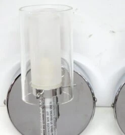 Pair Of Chrome Plated Glass Shades Modern Wall Sconces 22 Pair Of Chrome Plated Glass Shades Modern Wall Sconces -OGT Sale Store p263632 09