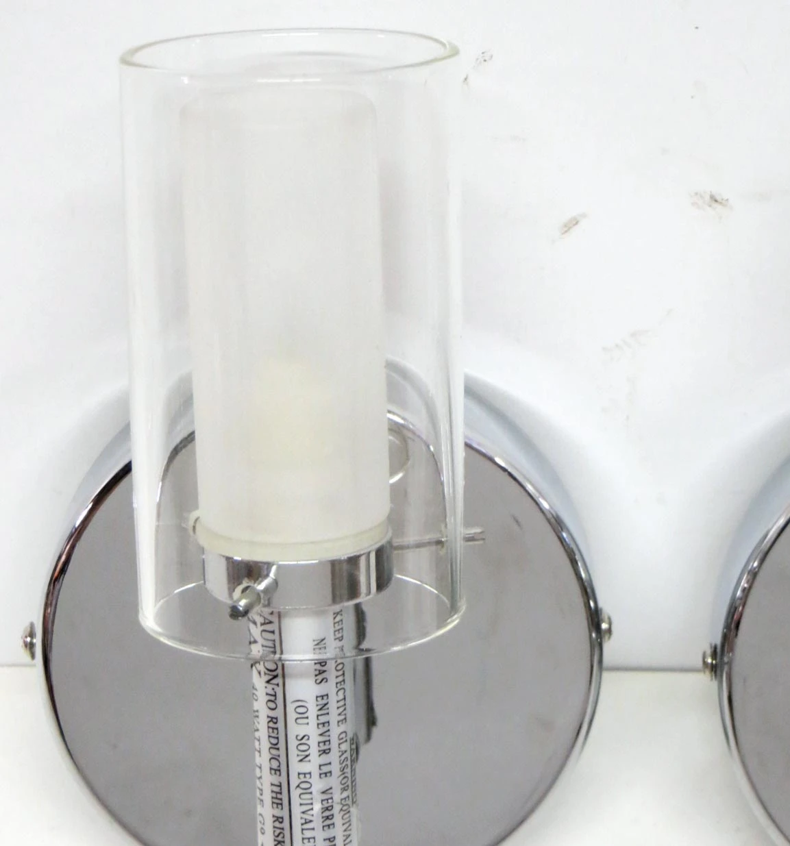 Pair Of Chrome Plated Glass Shades Modern Wall Sconces 11 Pair Of Chrome Plated Glass Shades Modern Wall Sconces - Image 9