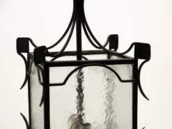 Simple Iron & Clear Hammered Glass Ceiling Lantern 20 Simple Iron & Clear Hammered Glass Ceiling Lantern -OGT Sale Store p263649 09