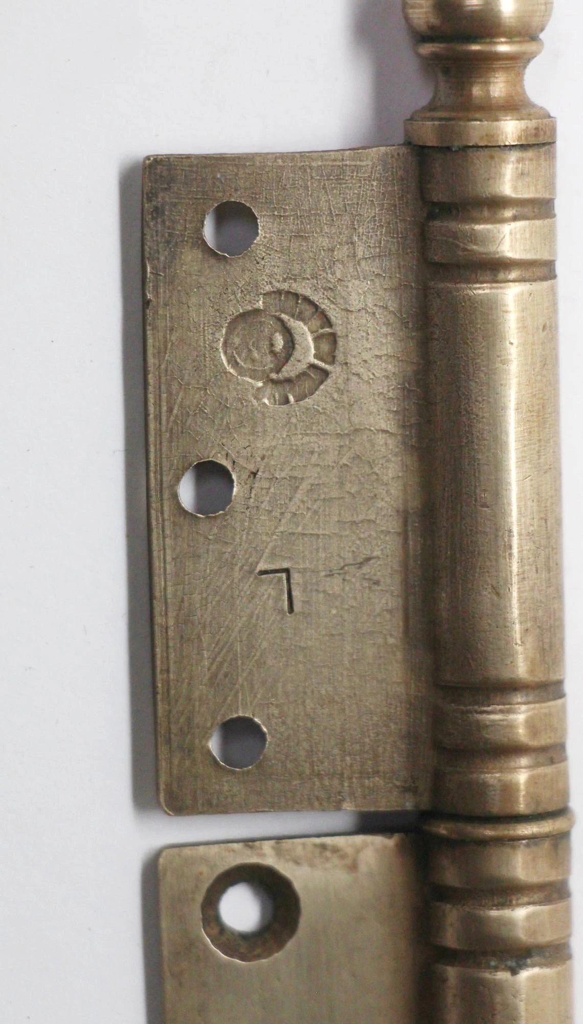 Traditional Brass Flag Left Antique Door Hinge 6 Traditional Brass Flag Left Antique Door Hinge - Image 4
