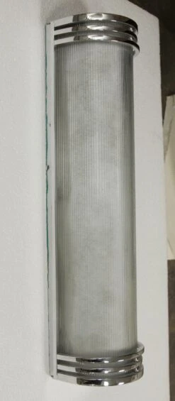 Streamline Mid Century Glass & Nickel Wall Sconce 12 Streamline Mid Century Glass & Nickel Wall Sconce -OGT Sale Store p263900 04