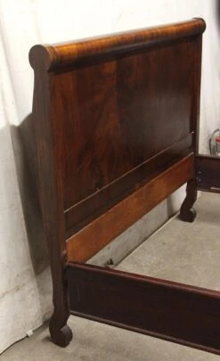 Solid Walnut Full Bed Frame Set With Walnut Veneer 13 Solid Walnut Full Bed Frame Set With Walnut Veneer -OGT Sale Store p264004 05