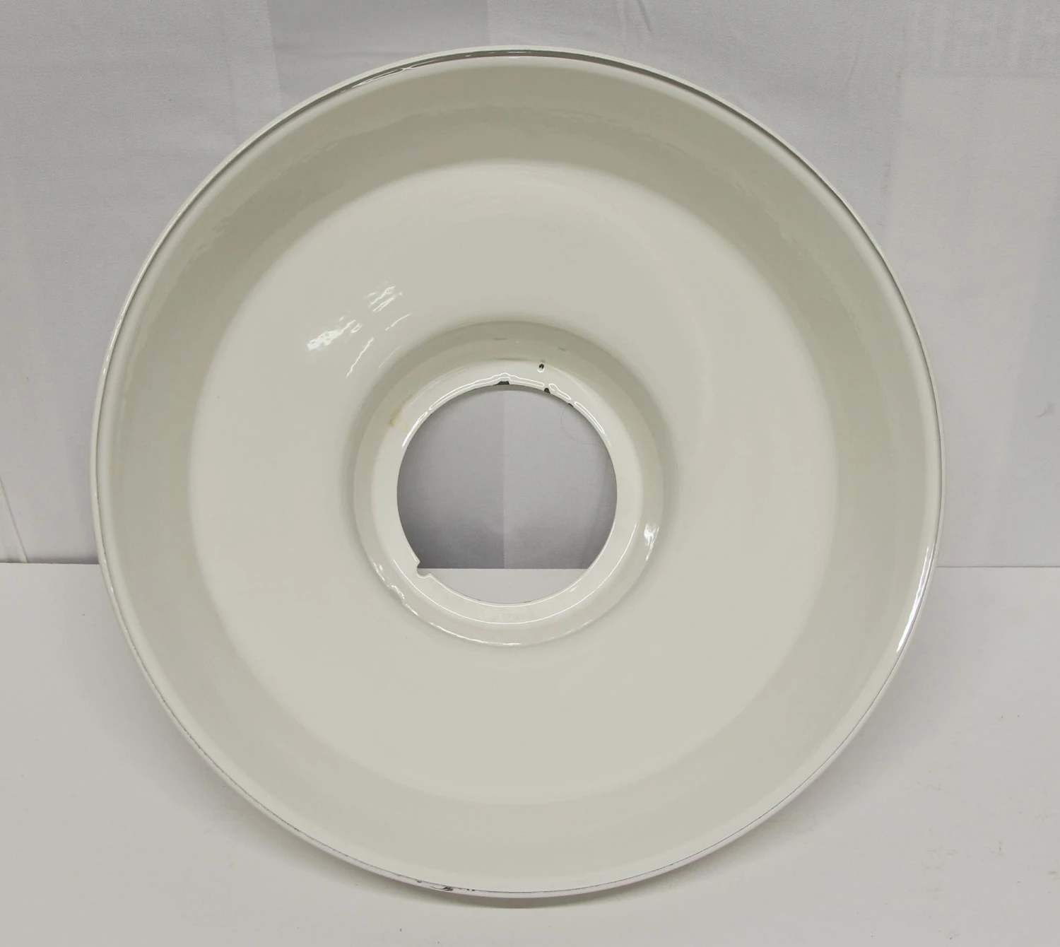 Old New Stock White Enameled Light Shade 7 Old New Stock White Enameled Light Shade - Image 5