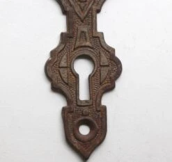 Antique Pair Of 5.5 In. H Victorian Cast Iron Thin Door Plates -OGT Sale Store p264225 04