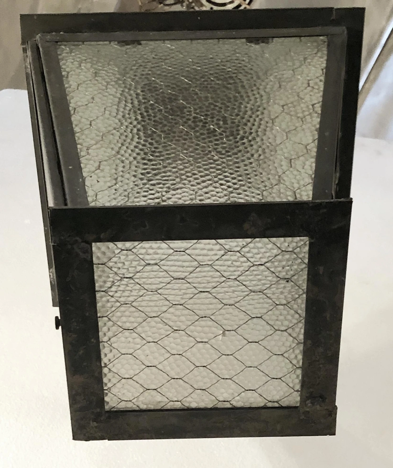 Vintage Industrial Chicken Wire Glass Outdoor Copper Lantern 9 Vintage Industrial Chicken Wire Glass Outdoor Copper Lantern - Image 7