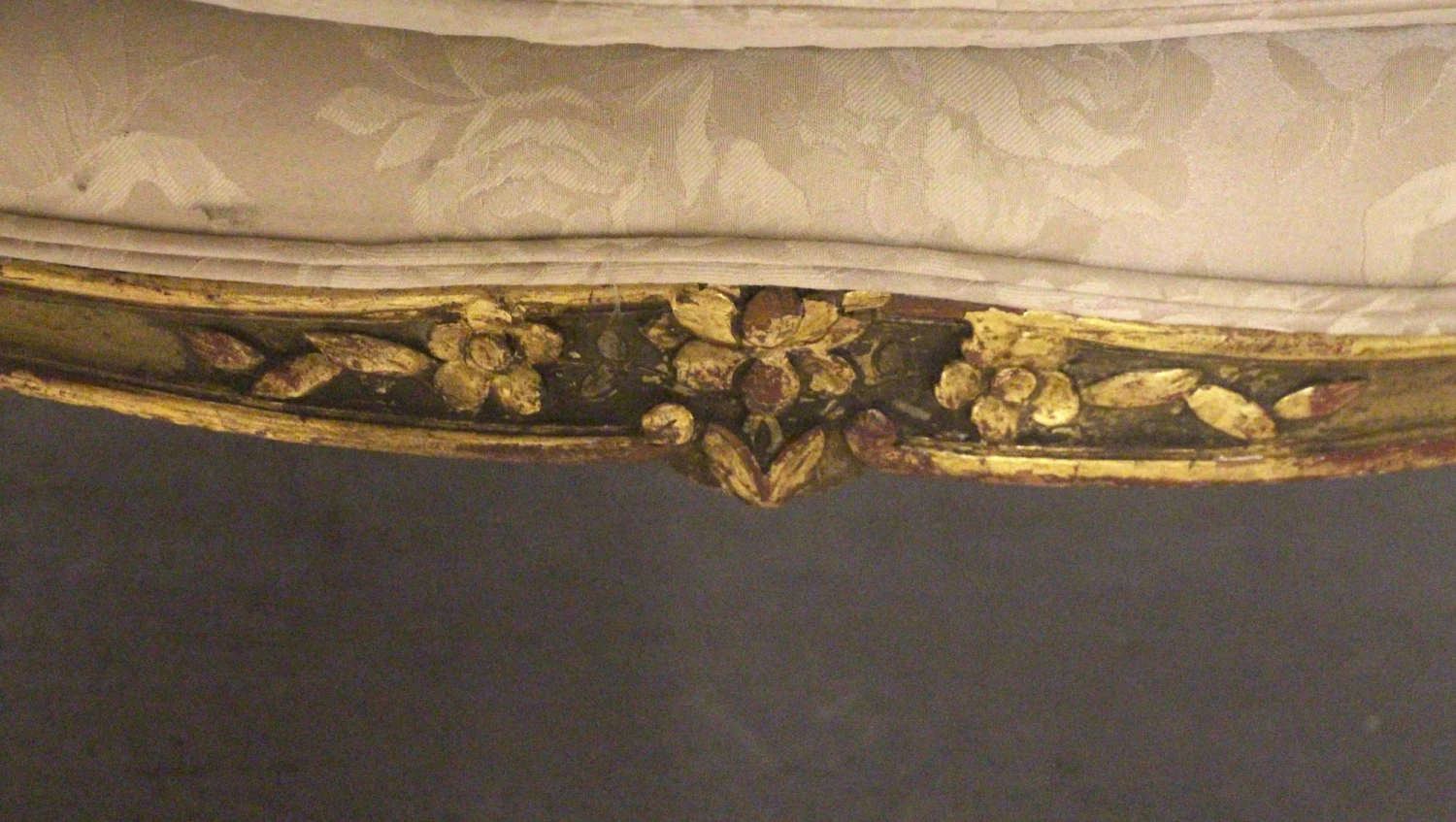 Antique Carved Wood Stuffed Wing Back Chair 8 Antique Carved Wood Stuffed Wing Back Chair - Image 6