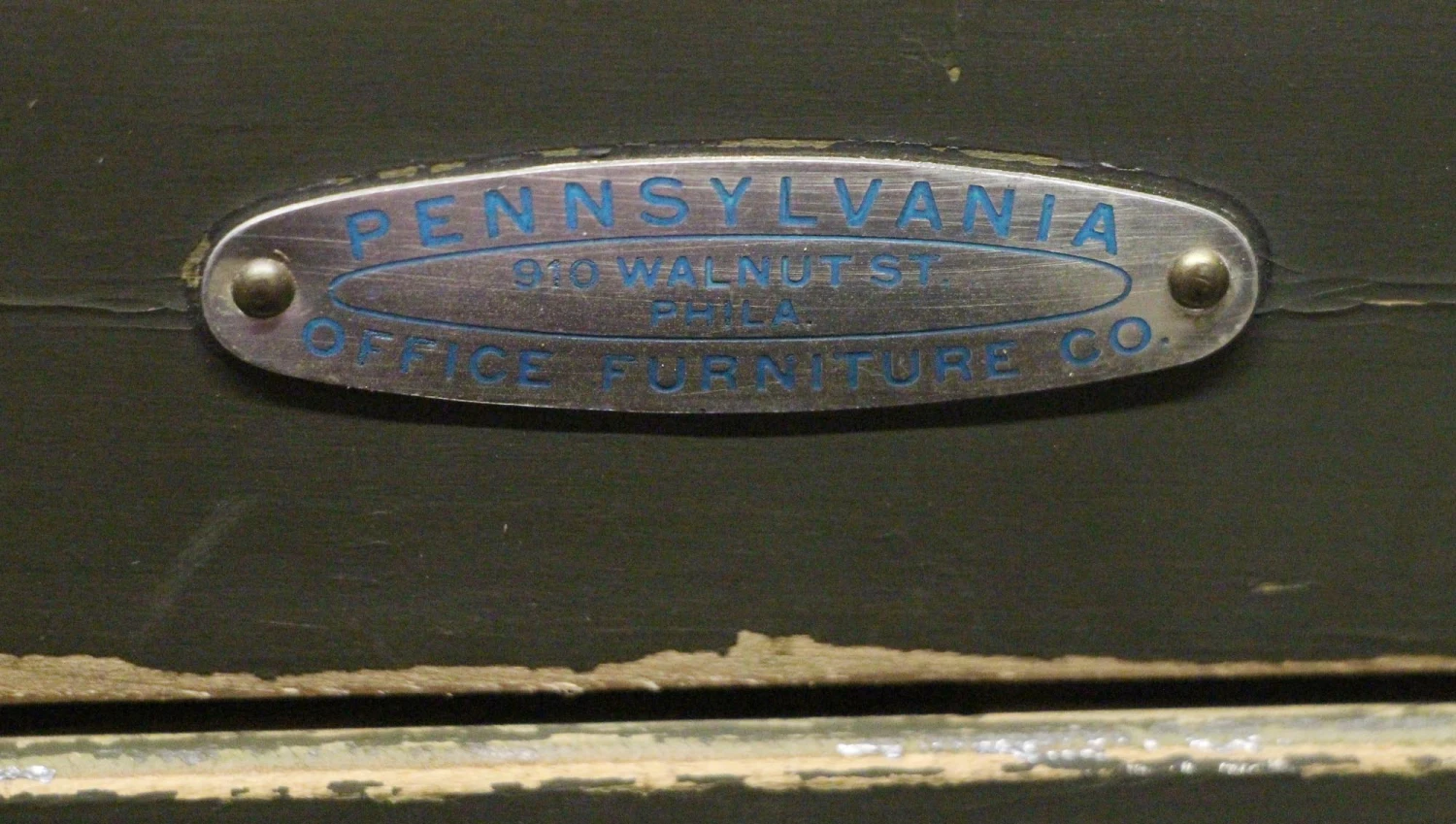 Vintage 4 Drawer Wooden Green File Cabinet 6 Vintage 4 Drawer Wooden Green File Cabinet - Image 4