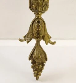 Antique French Torche Brass & Crystal 3 Arm Sconces -OGT Sale Store p266117 07