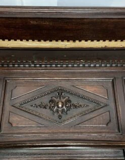 1940s Rococo Walnut Fireplace Mantel With Carved Details 14 1940s Rococo Walnut Fireplace Mantel With Carved Details -OGT Sale Store p266140 05