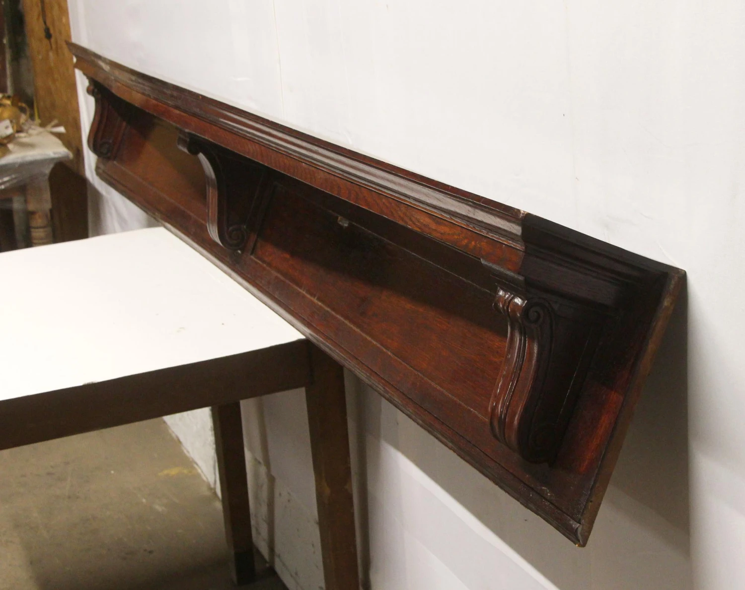 9 Ft. Oak Mantel Shelf 6 9 Ft. Oak Mantel Shelf - Image 4