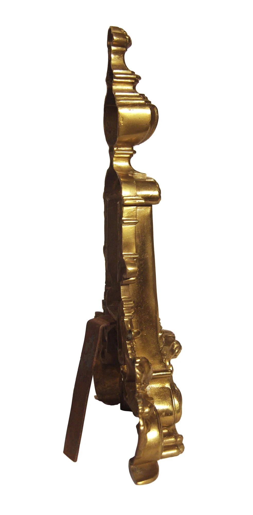 Pair Of Antique Highly Ornate Lion Brass Chenets 7 Pair Of Antique Highly Ornate Lion Brass Chenets - Image 5