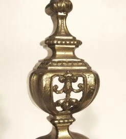 Pair Of Antique Highly Ornate Lion Brass Chenets 20 Pair Of Antique Highly Ornate Lion Brass Chenets -OGT Sale Store p267330 07