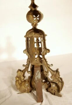 Pair Of Antique Highly Ornate Lion Brass Chenets 24 Pair Of Antique Highly Ornate Lion Brass Chenets -OGT Sale Store p267330 11