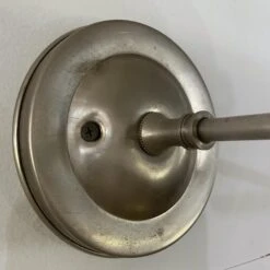 Vintage Nickel Plated White Milk Glass Banker Wall Lamp Sconce 19 Vintage Nickel Plated White Milk Glass Banker Wall Lamp Sconce -OGT Sale Store p267513 08