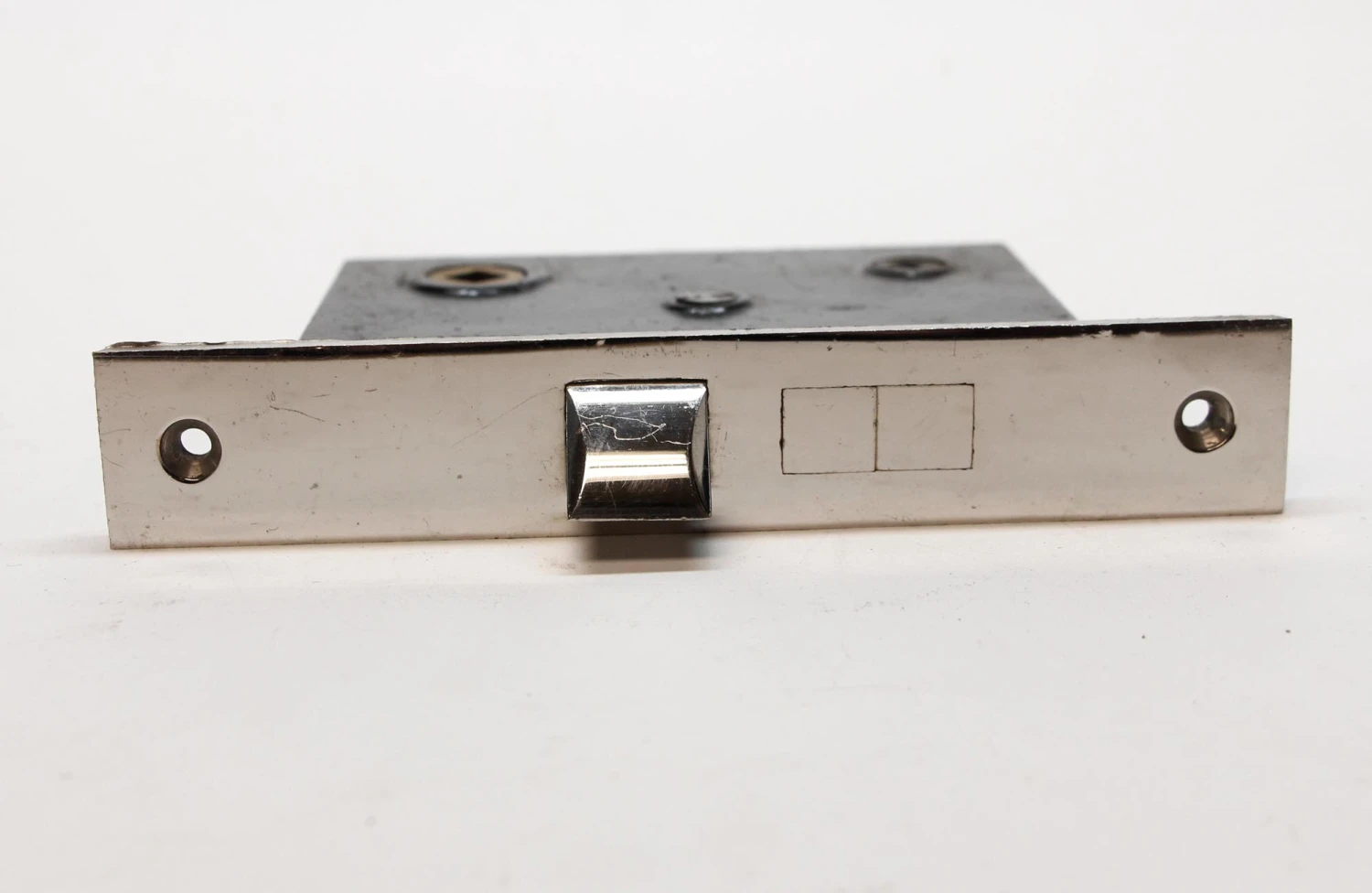 Vintage Cast Iron & Chrome Communicating Door Mortise Lock 6 Vintage Cast Iron & Chrome Communicating Door Mortise Lock - Image 4