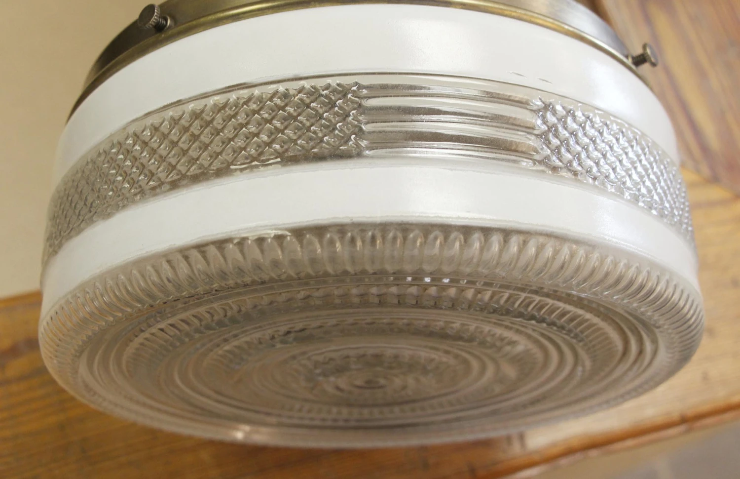 Mid Century 8.5 In. Glass Globe Brass Pole Pendant Light 7 Mid Century 8.5 In. Glass Globe Brass Pole Pendant Light - Image 5