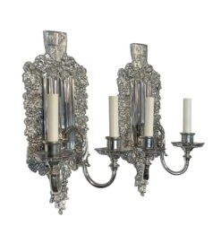 1900s Pair Of E.F Caldwell American Silvered Bronze Wall Sconces 11 1900s Pair Of E.F Caldwell American Silvered Bronze Wall Sconces -OGT Sale Store p267855 04