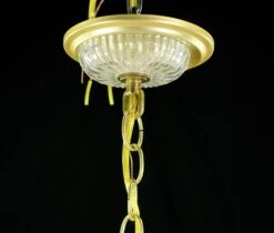 Victorian 8 Arm Crystal Candlestick Gilded Brass Chandelier -OGT Sale Store p268025 08