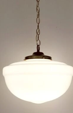 Large White Opal Glass 16 In. Schoolhouse Pendant Light 12 Large White Opal Glass 16 In. Schoolhouse Pendant Light -OGT Sale Store p268054 05