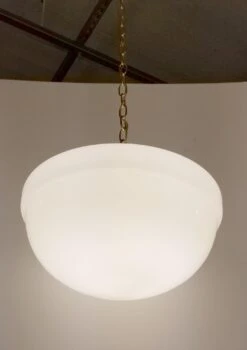 Large White Opal Glass 16 In. Schoolhouse Pendant Light 13 Large White Opal Glass 16 In. Schoolhouse Pendant Light -OGT Sale Store p268054 06