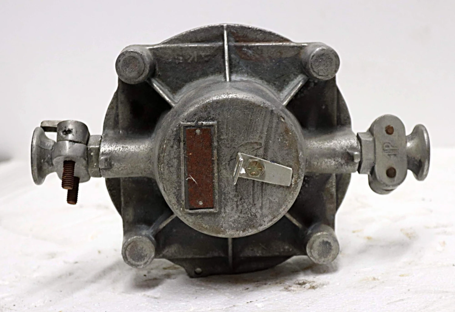 Vintage Steel & Glass Ship Light With Cage 6 Vintage Steel & Glass Ship Light With Cage - Image 4