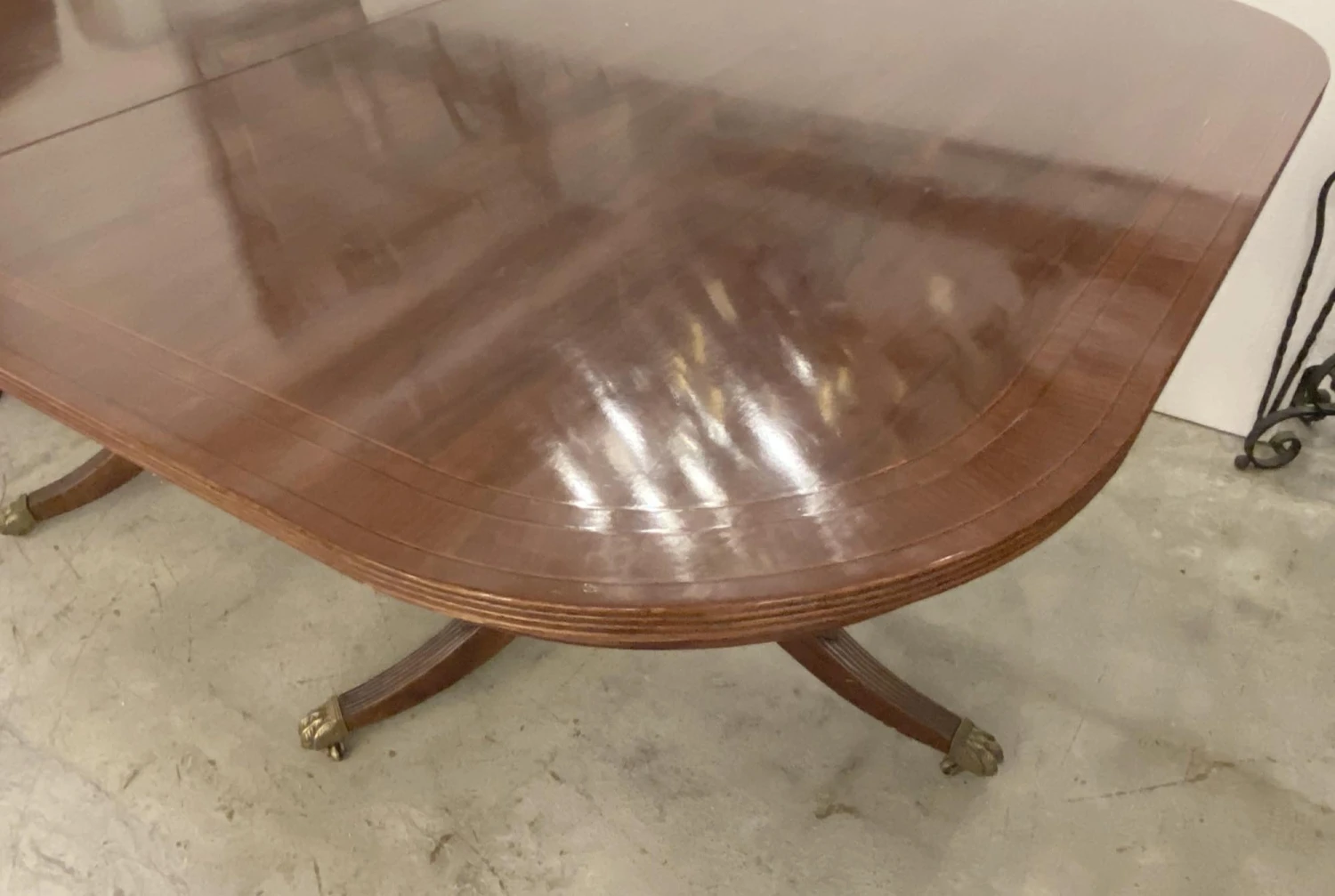 Duncan Phyfe Style 12 Ft. Walnut Dining Room Table 9 Duncan Phyfe Style 12 Ft. Walnut Dining Room Table - Image 7