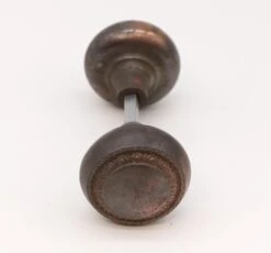 Antique Concentric Pair Of Bronze Door Knobs 9 Antique Concentric Pair Of Bronze Door Knobs -OGT Sale Store p270258 04