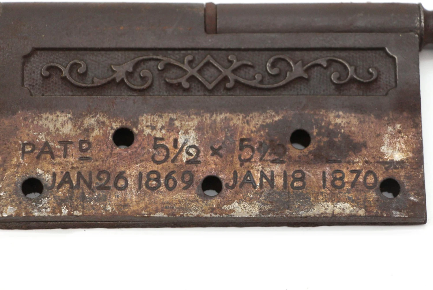 Antique Victorian 5.5 X 5.5 Cast Iron Lift Off Door Hinge 6 Antique Victorian 5.5 X 5.5 Cast Iron Lift Off Door Hinge - Image 4