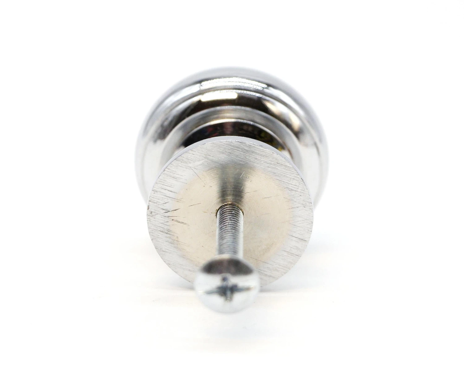Modern 1.25 In. Chrome Plated Brass Drawer Cabinet Knob 6 Modern 1.25 In. Chrome Plated Brass Drawer Cabinet Knob - Image 4