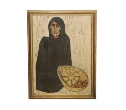 1970s Framed Print Of Elderly Women With Fruit