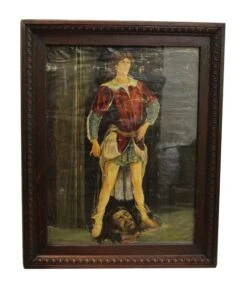 Antique Painting Of David & Goliath