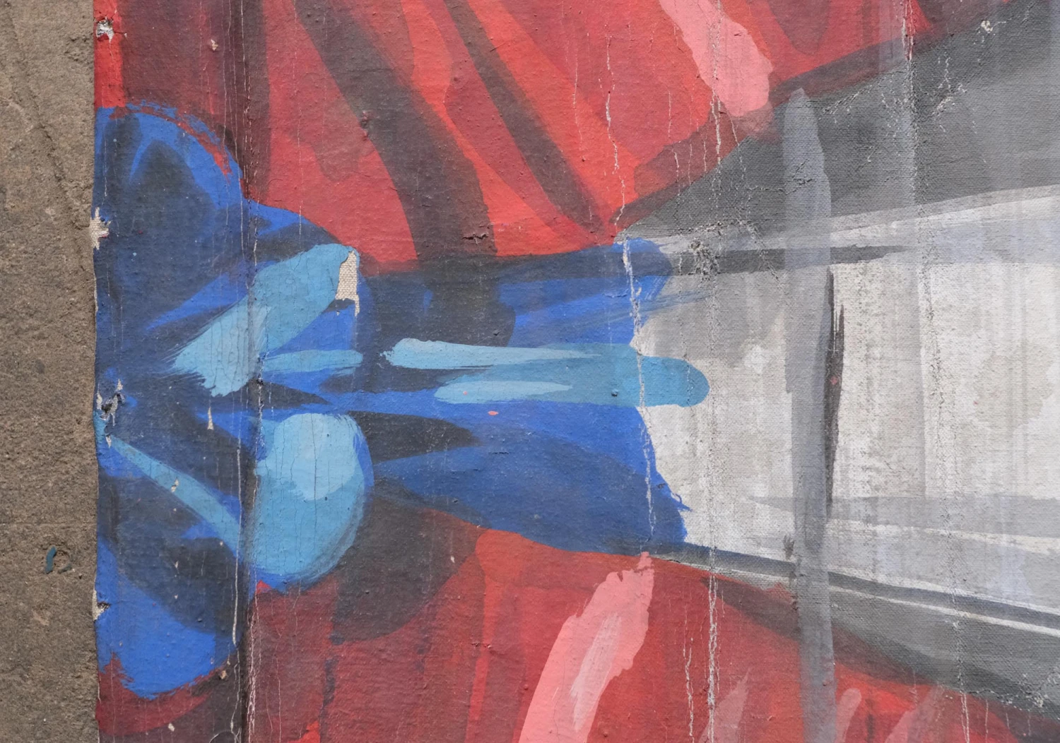 Vintage Red White & Blue Swags Oil Painting 8.3 Ft. X 2.5 Ft. 5 Vintage Red White & Blue Swags Oil Painting 8.3 Ft. X 2.5 Ft. - Image 3