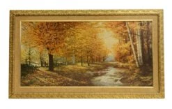 Ornately Framed Scenic Autumn Replica Print
