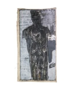 Oversized Figural Abstract Heavily Textured Canvas Painting