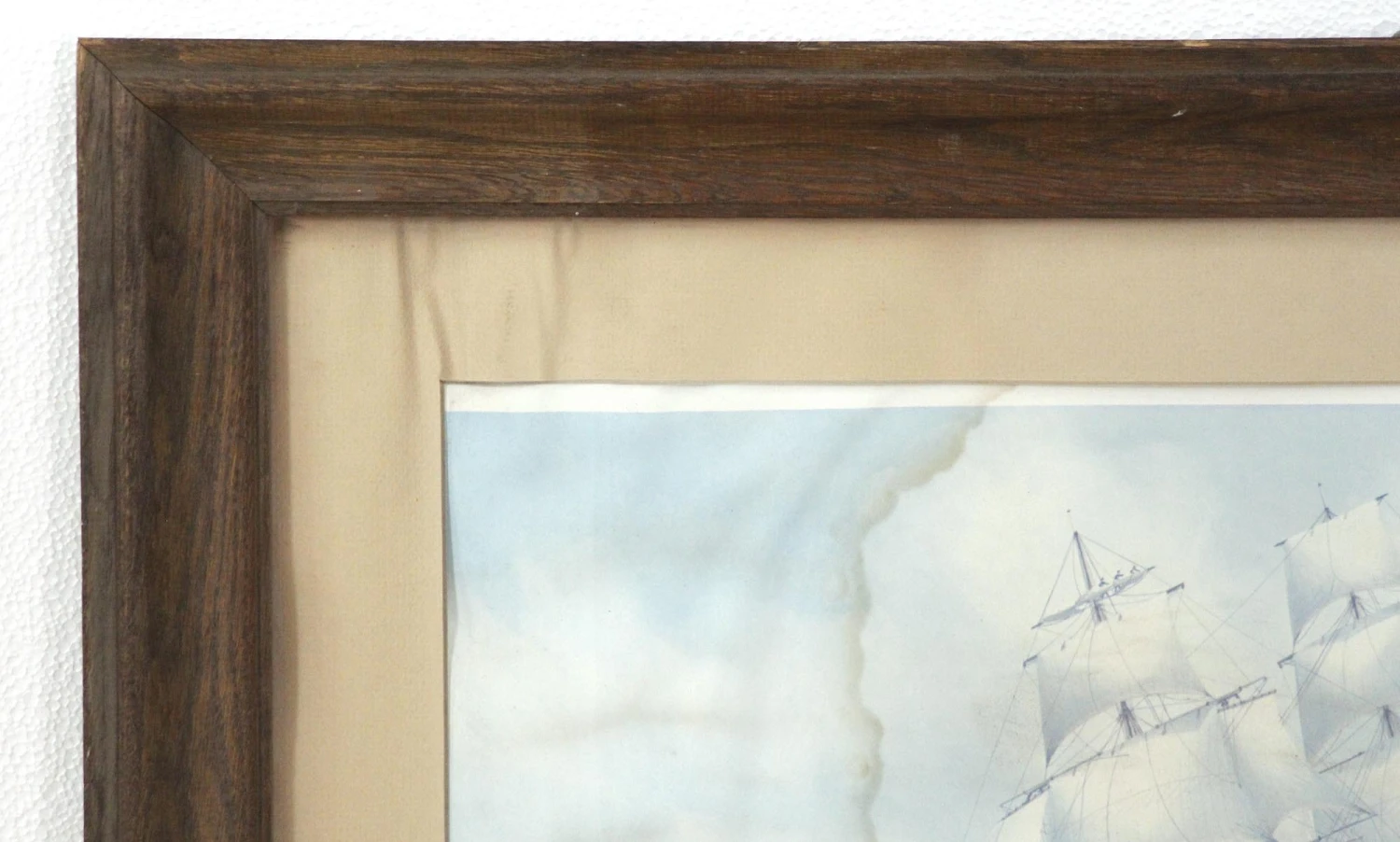 Antique Hans Skalagard Wood Frame Sailboat Print 4 Antique Hans Skalagard Wood Frame Sailboat Print - Image 2