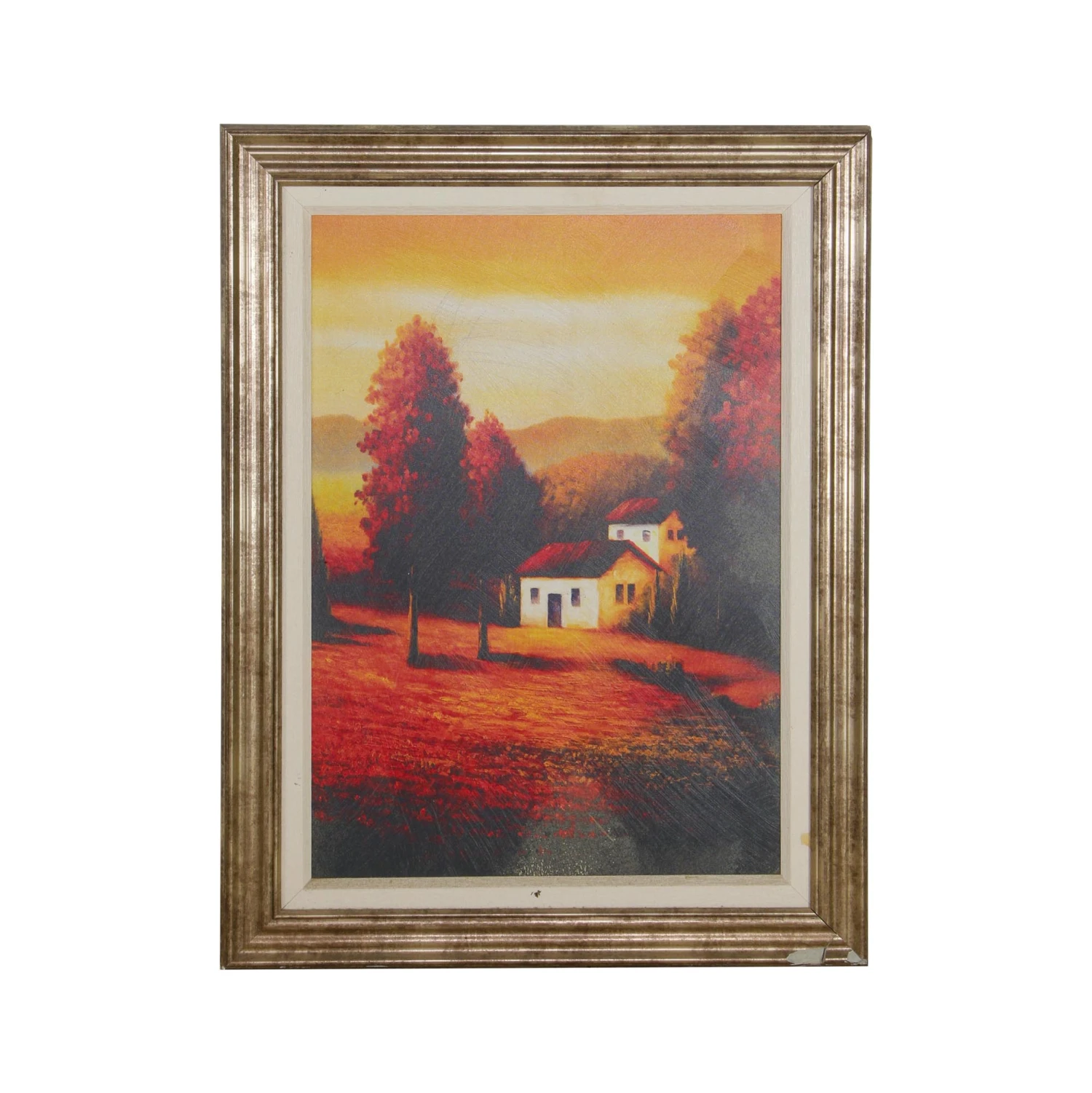 Vintage Landscape Wood Framed Painting 3 Vintage Landscape Wood Framed Painting