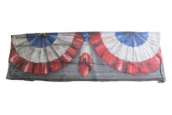 Vintage Red White & Blue Swags Oil Painting 8.3 Ft. X 2.5 Ft.