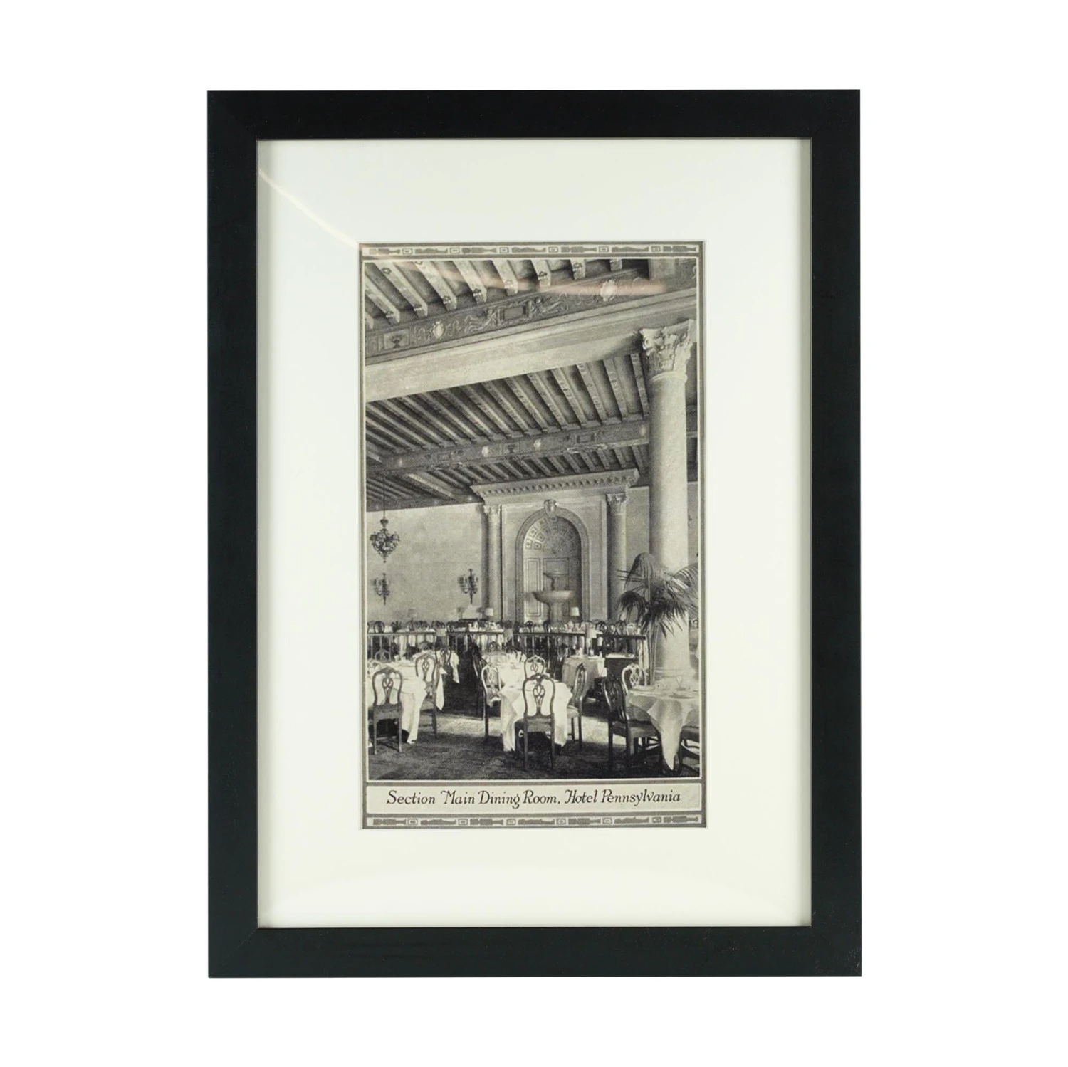 Hotel Pennsylvania Framed Matted The Main Dining Room Photograph 3 Hotel Pennsylvania Framed Matted The Main Dining Room Photograph