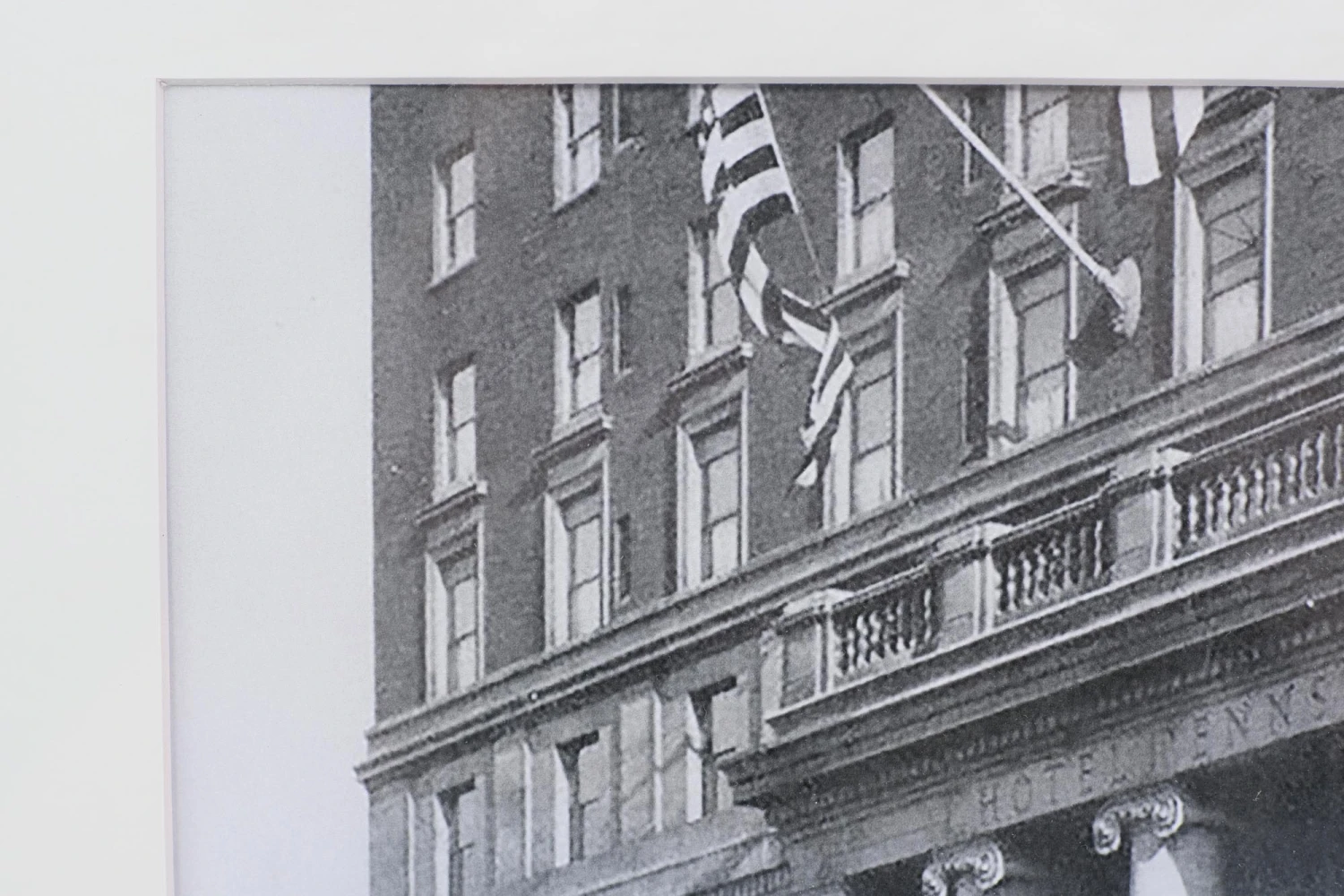 Framed & Matted Black & White Photo Of The Hotel Pennsylvania Edifice 4 Framed & Matted Black & White Photo Of The Hotel Pennsylvania Edifice - Image 2