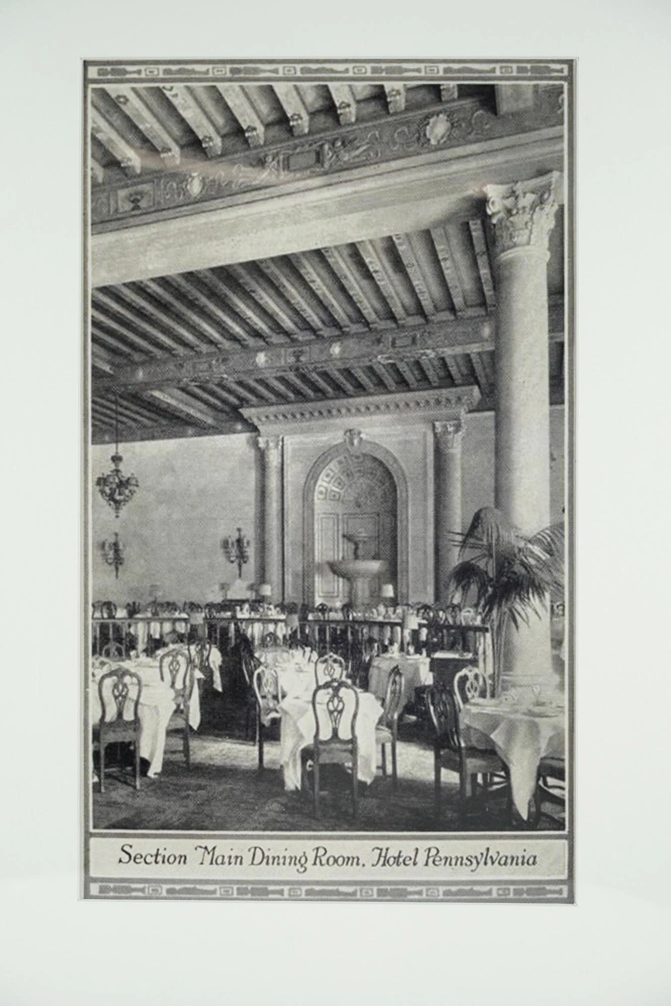 Hotel Pennsylvania Framed Matted The Main Dining Room Photograph 4 Hotel Pennsylvania Framed Matted The Main Dining Room Photograph - Image 2