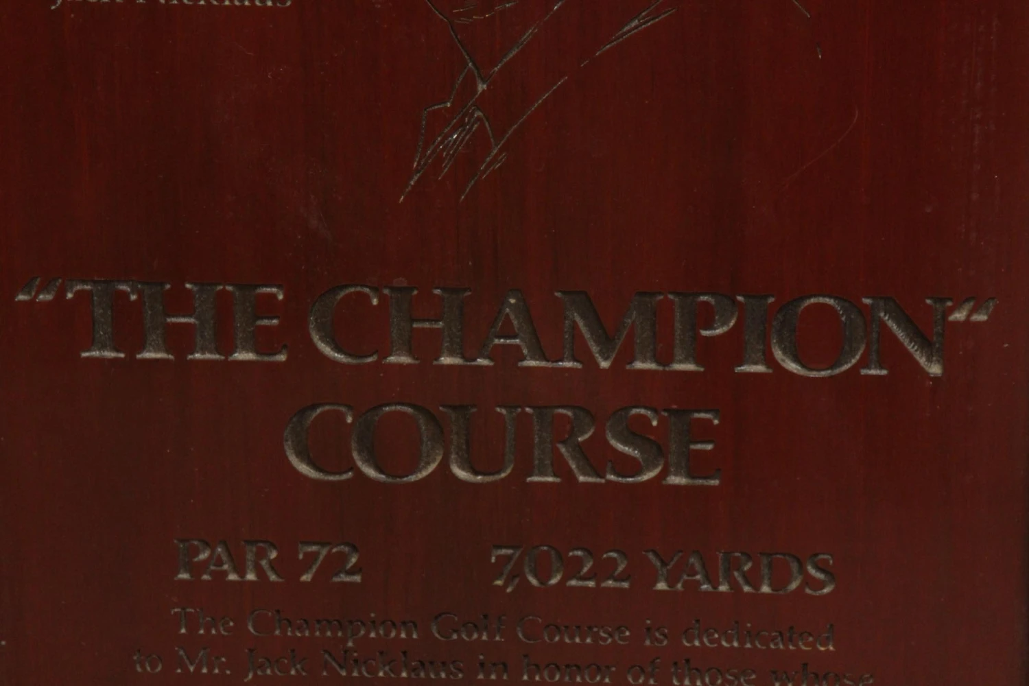 Champion Course Plaque 5 Champion Course Plaque - Image 3