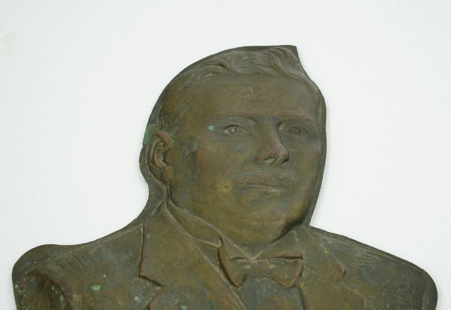 Vintage Bronze Raised Gentlemen Tuxedo Bust 4 Vintage Bronze Raised Gentlemen Tuxedo Bust - Image 2