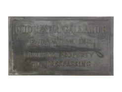 Reclaimed Bronze Dudley R. Gallahue Plaque