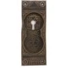 Antique 5.125 In. Cast Iron Aesthetic Recessed Pocket Door Plate 2 Antique 5.125 In. Cast Iron Aesthetic Recessed Pocket Door Plate -OGT Sale Store pocket door hardware antique 5125 in cast iron aesthetic recessed pocket door plate q284676