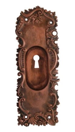 Antique Bronze Art Nouveau Pocket Door Pull Plate