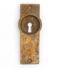 Antique Classic 5.25 In. Brass Keyhole Pocket Door Plate