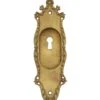Antique Neoclassical Brass Recessed Pocket Door Plate -OGT Sale Store pocket door hardware antique neoclassical brass recessed pocket door plate p270846