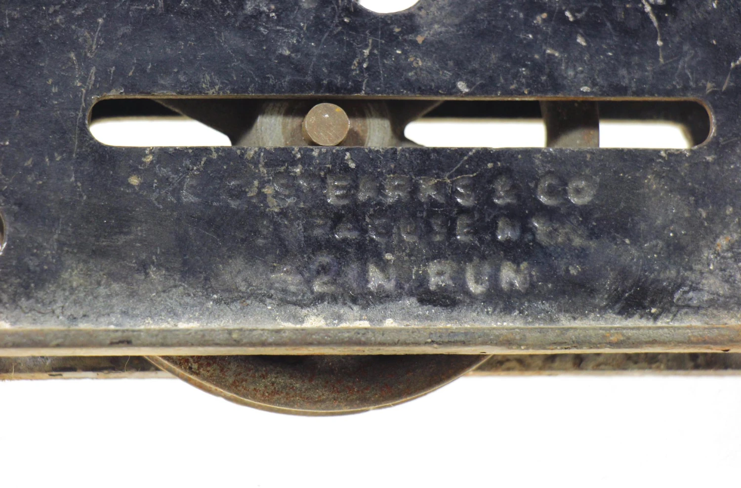 Antique 8.75 In. Iron Pocket Door Wheel 5 Antique 8.75 In. Iron Pocket Door Wheel - Image 3