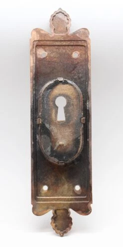 Antique Neoclassical Copper Pocket Door Plate -OGT Sale Store pocket door hardware for sale n253933